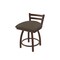 Holland Bar Stool Co 18" Low Back Swivel Vanity Stool, Bronze Finish, Canter Earth Seat 41118BZ006 - alternate 1